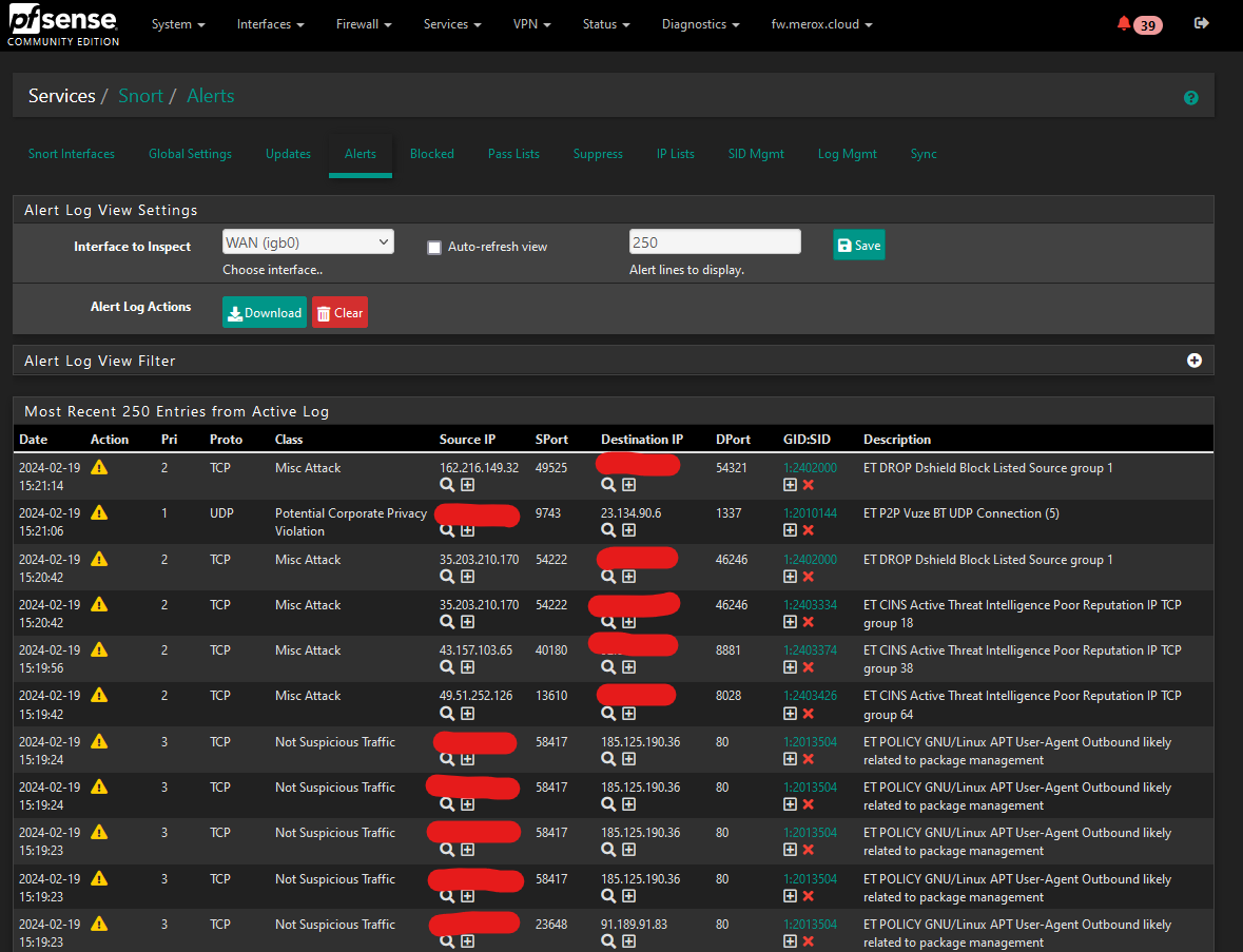 Snort on pfSense